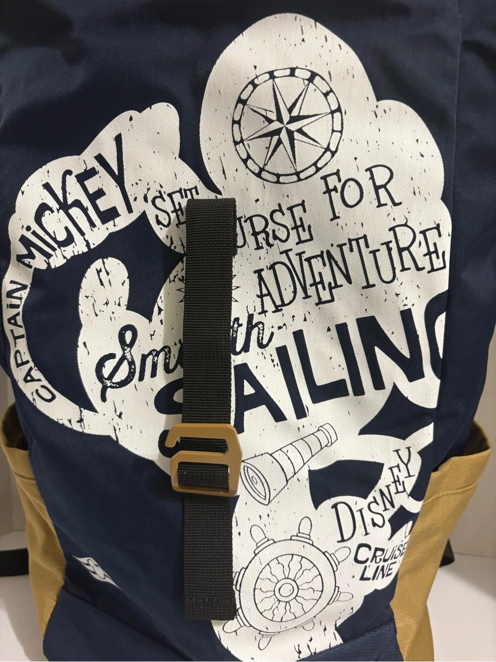 Disney Cruise Line Captain Mickey Smooth Sailing Roll-Top Padded Backpack Blue